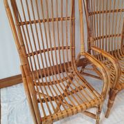 Pair of rattan armchairs