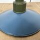 Industrial Blue Enamel Military Pendant Lamp with Cast Aluminium Top, 1960s