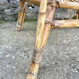 Woven rattan armchair, 1960