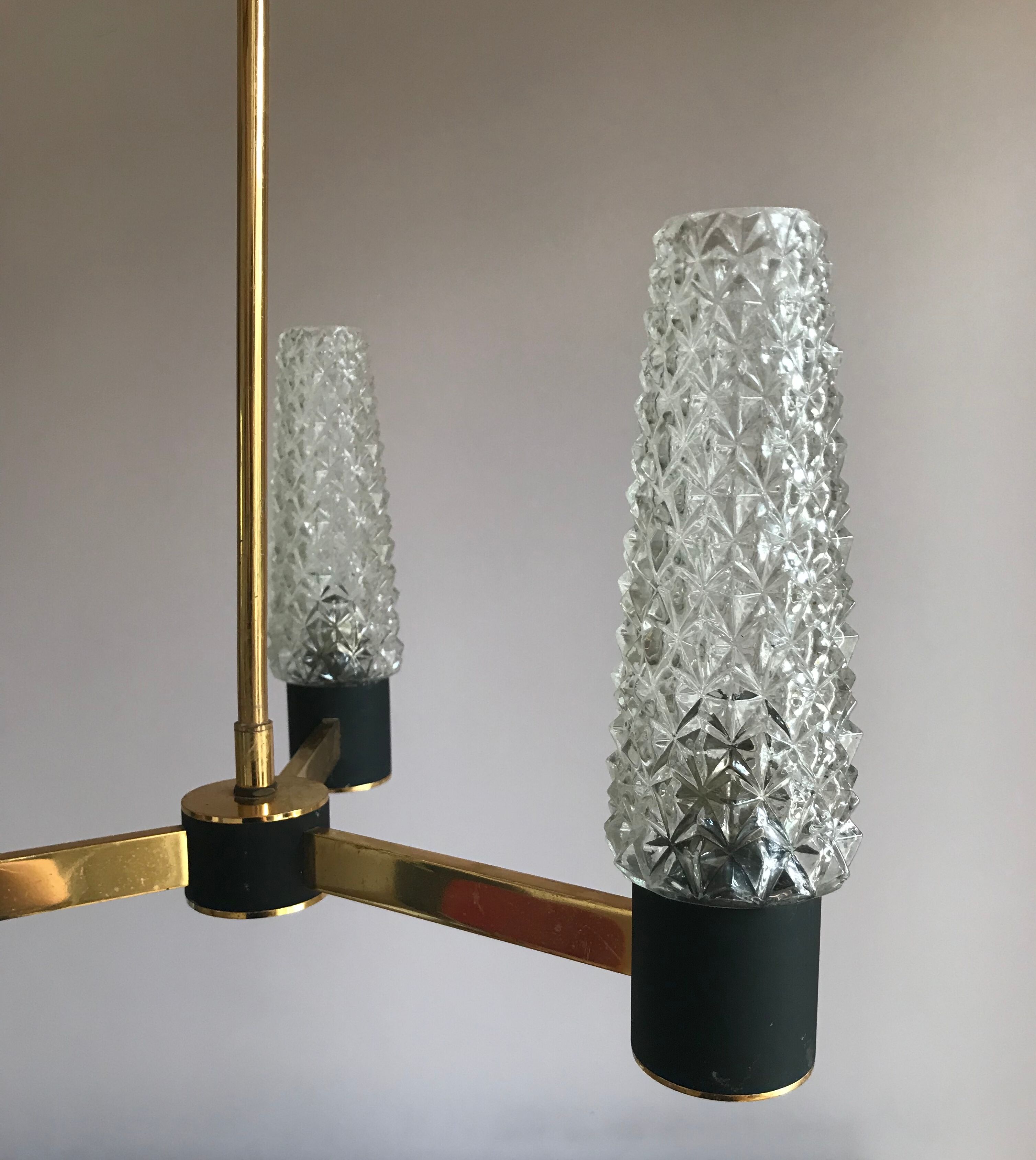 Chandelier 3 original opalines in the 1960s