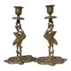 Bougeoirs anciens en bronze