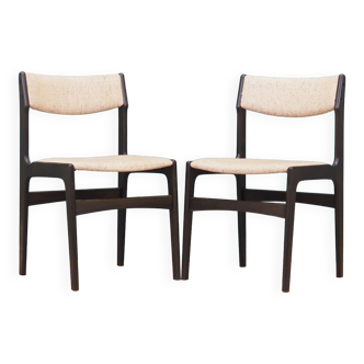 Ensemble de deux chaises en chêne, design danois, années 70, fabriqué au Danemark
