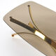 Vintage table 70 with glass top