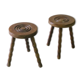 Pair of tripod stools