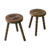 Pair of tripod stools