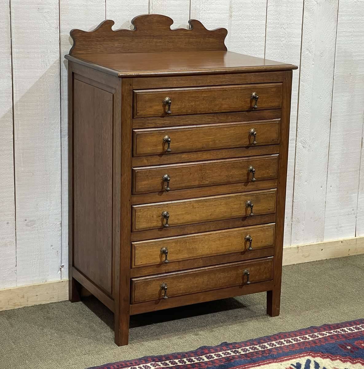 English mahogany music cabinet from the early 20th century