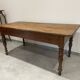 Antique natural wood farm table with 3 drawers