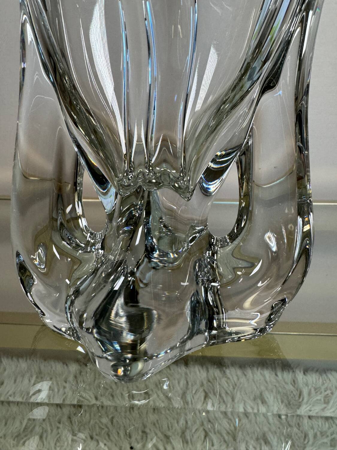 Openwork crystal vase from the 60s/70s