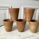 Set of 5 glasses / coffee cups in stoneware handmade 70s