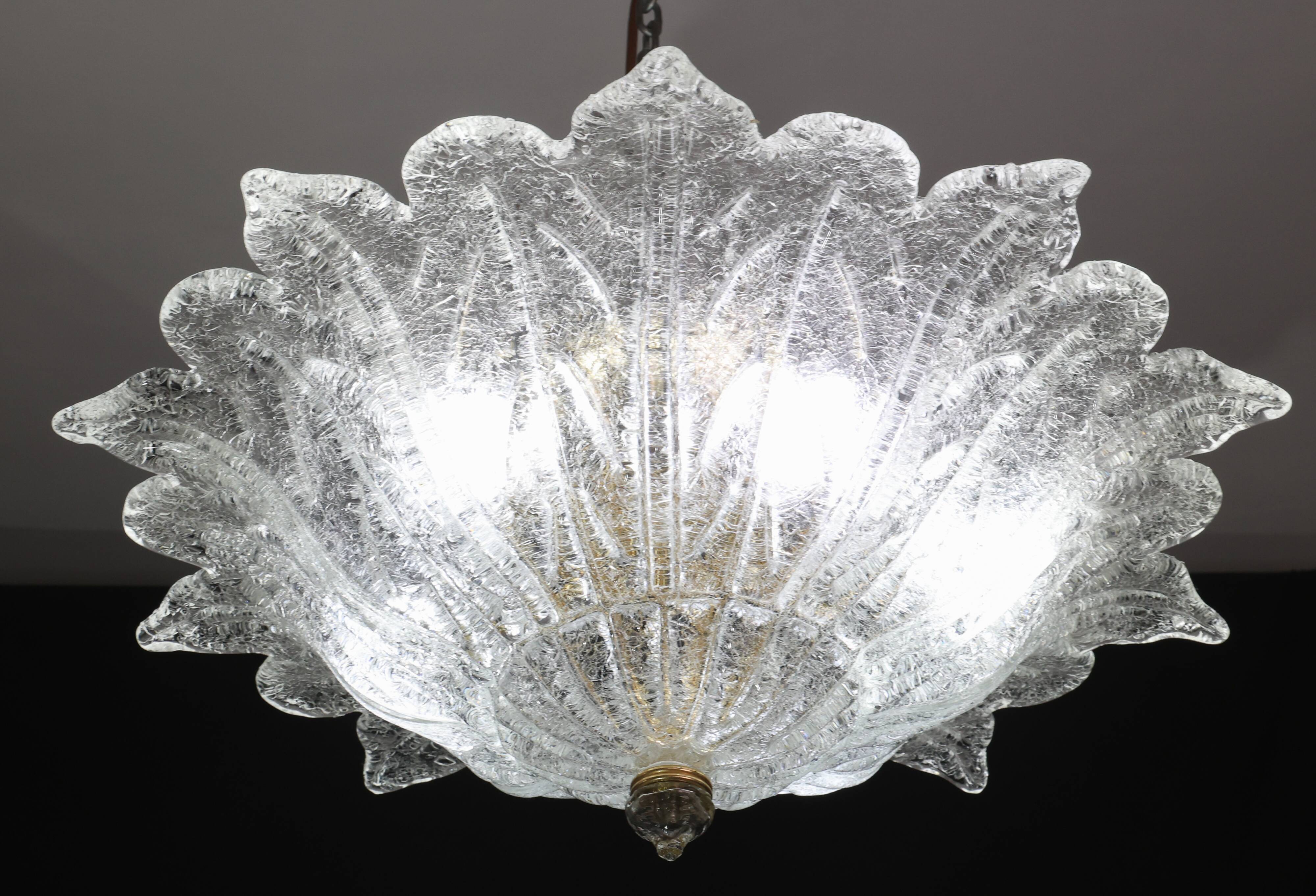 Amsterdam Palmetta, Italian Murano Glass Ceiling Light or Flush Mount, 1970