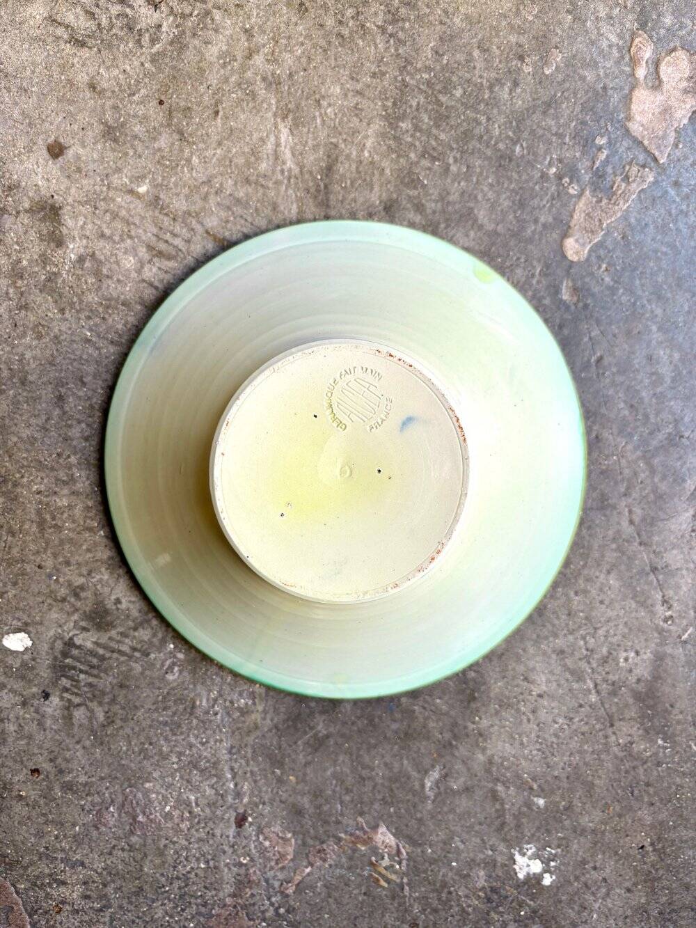 Hand-painted ceramic alcea bowl, size L