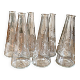 Lot 7 vases soliflores "gouttes" en verre Ikea années 90