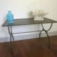 Table basse fer forgé et laiton 1950