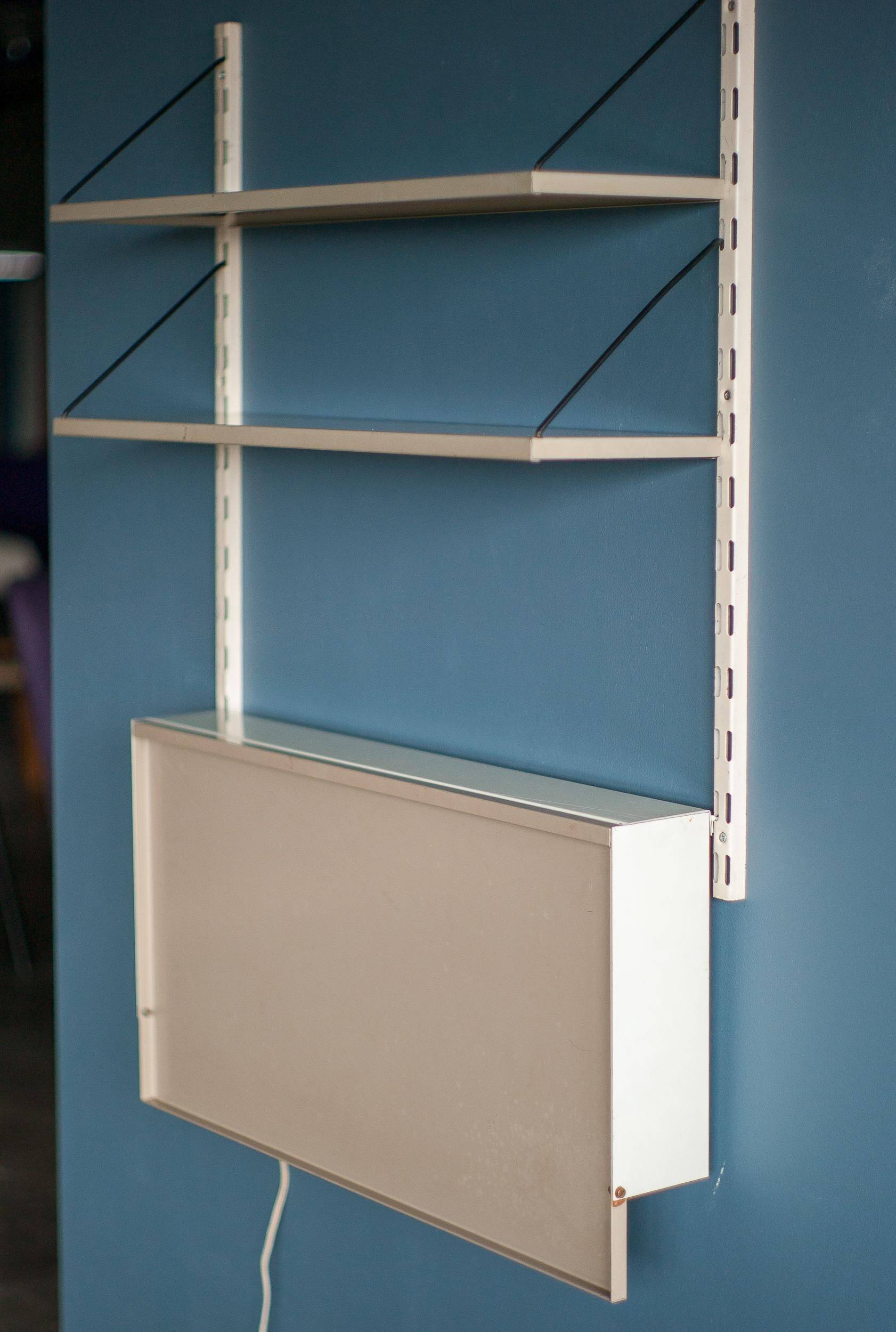 Pilastro Wall Secretary with Integrated Light - Dutch Mid-Century Modern