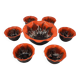 Fruit salad set 7 pieces ceramic from vallauris vintage