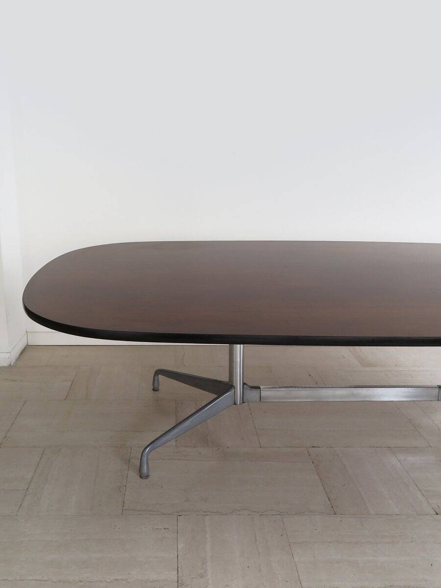Large Wood and Aluminum Table by Charles & Ray Eames for Herman Miller, 1960s