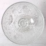 Pressed Glass Pedestal Bowl: Cibulak Pavel Panek Design / 1974