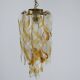 Pair of vintage Torciglione Murano glass chandelier by Mazzega. Italy 1970s