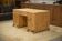 English desk in birch veneer with bee pattern marquetry from the 1950s.