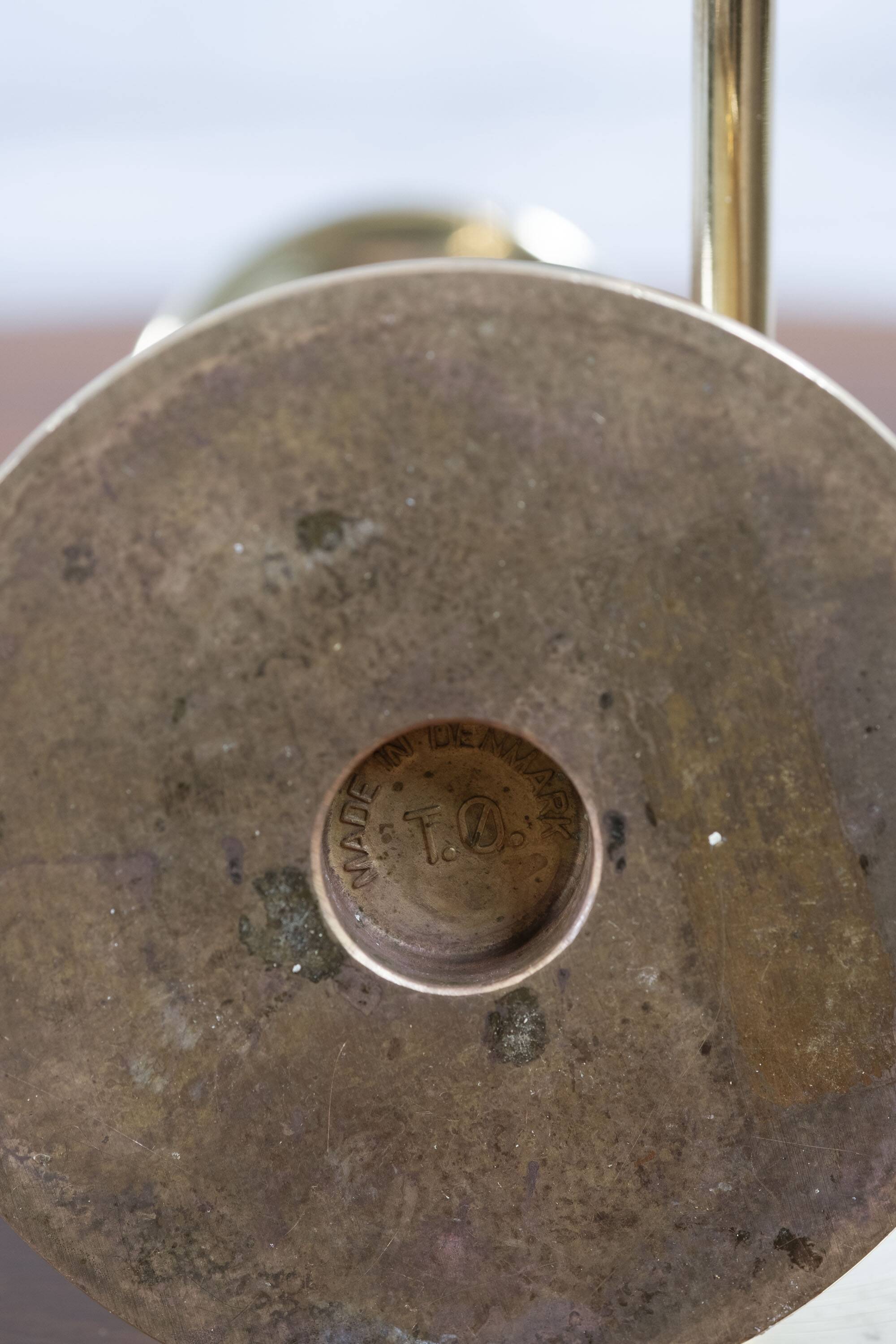 2x Brass Candle Holder by Max Brüel for Torben Ørskov, 1960s Denmark