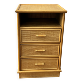 Small rattan and bamboo chest of drawers