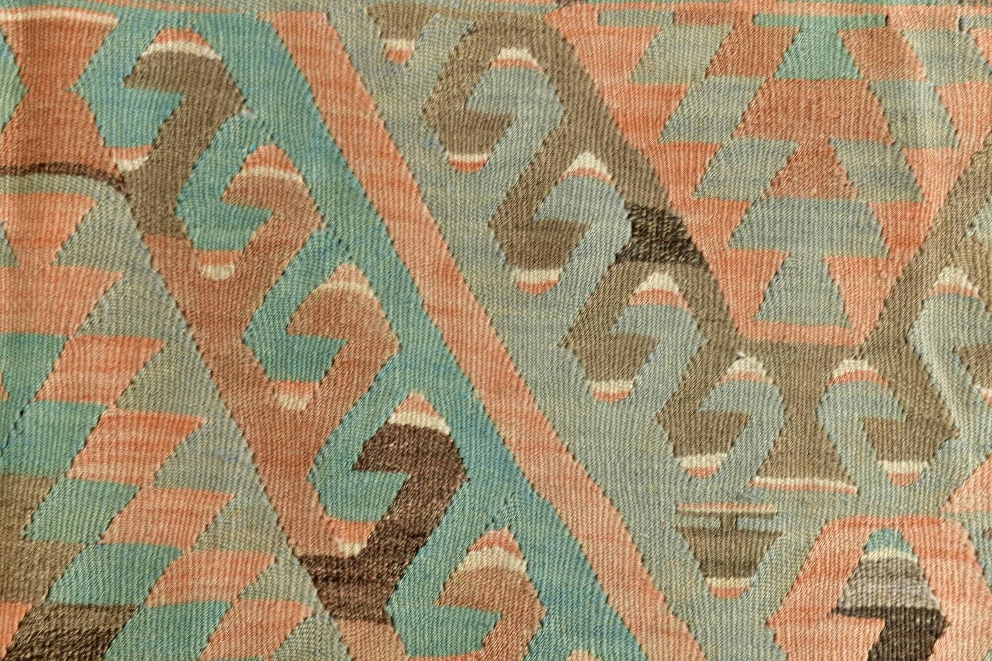 5x8 Blue & Brown Turkish Vintage Kilim Rug, 153x235Cm SK 35166