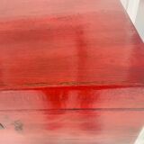 19th century red lacquered Chinese trunk