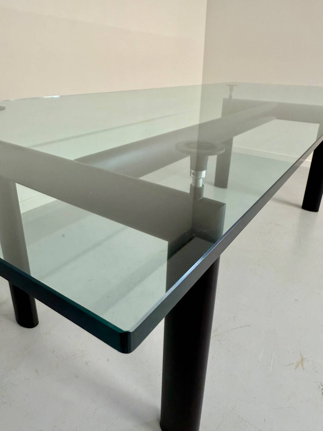 Le Corbusier Cassina LC6 vintage glass dining table