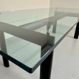 Le Corbusier Cassina LC6 vintage glass dining table