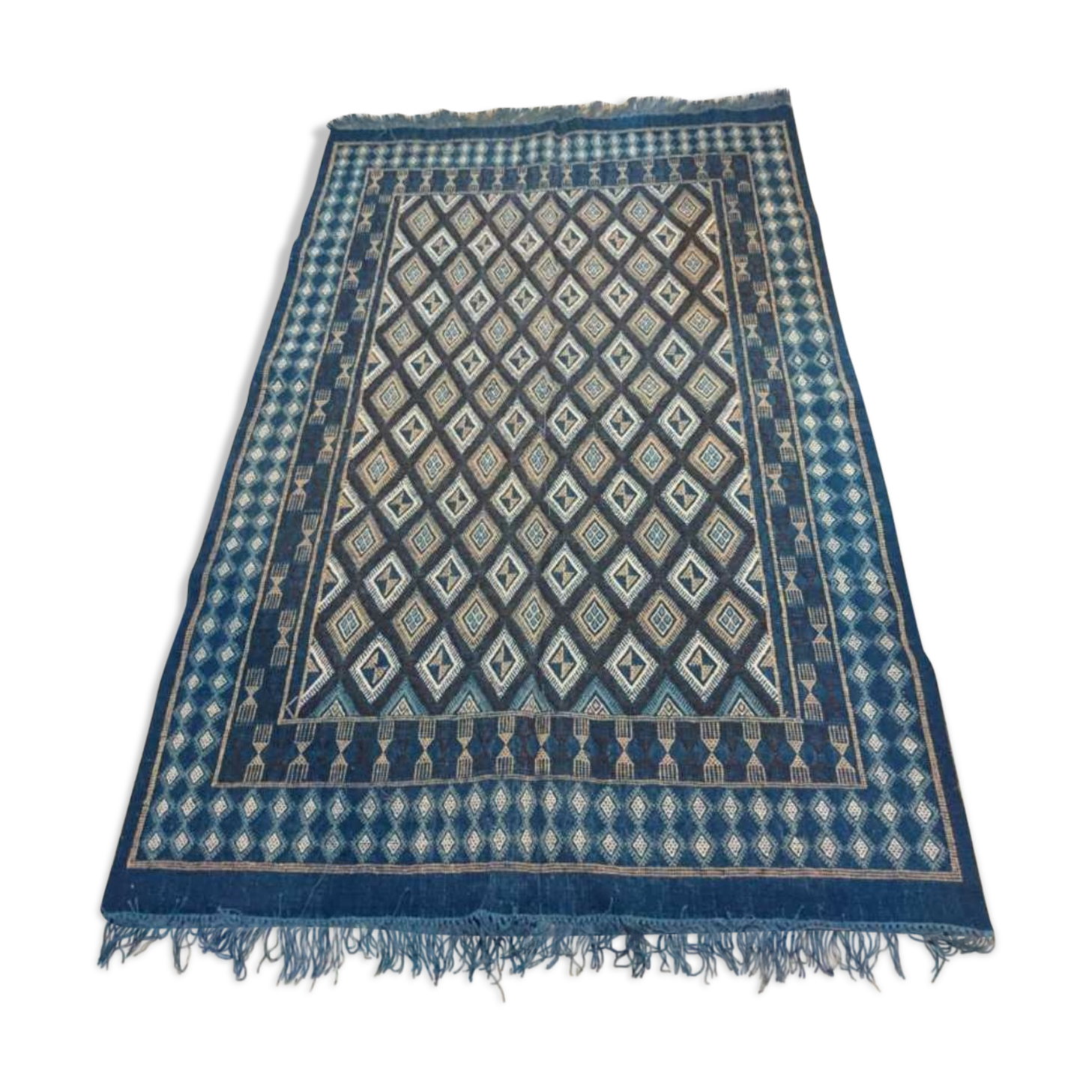 Kilim blue berber margoum carpets 170x256cm