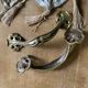 Pair of antique Art Nouveau brass handles