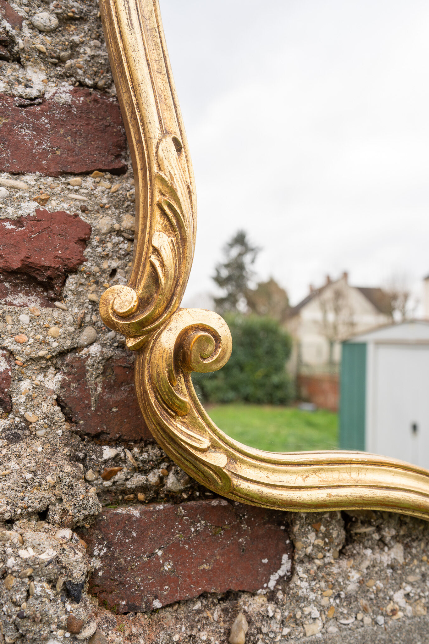 Vintage golden mirror 76x63