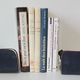 Pair of bookends plaster horses effect vintage brass