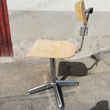 Chrome foot adjustable office chair