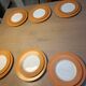Orange Limoges porcelain plates