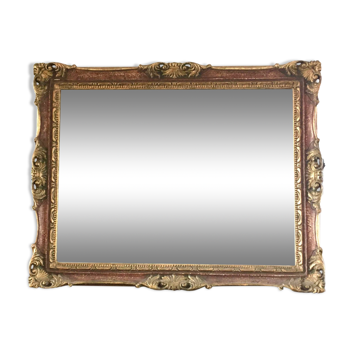 Rectangular baroque wall mirror
