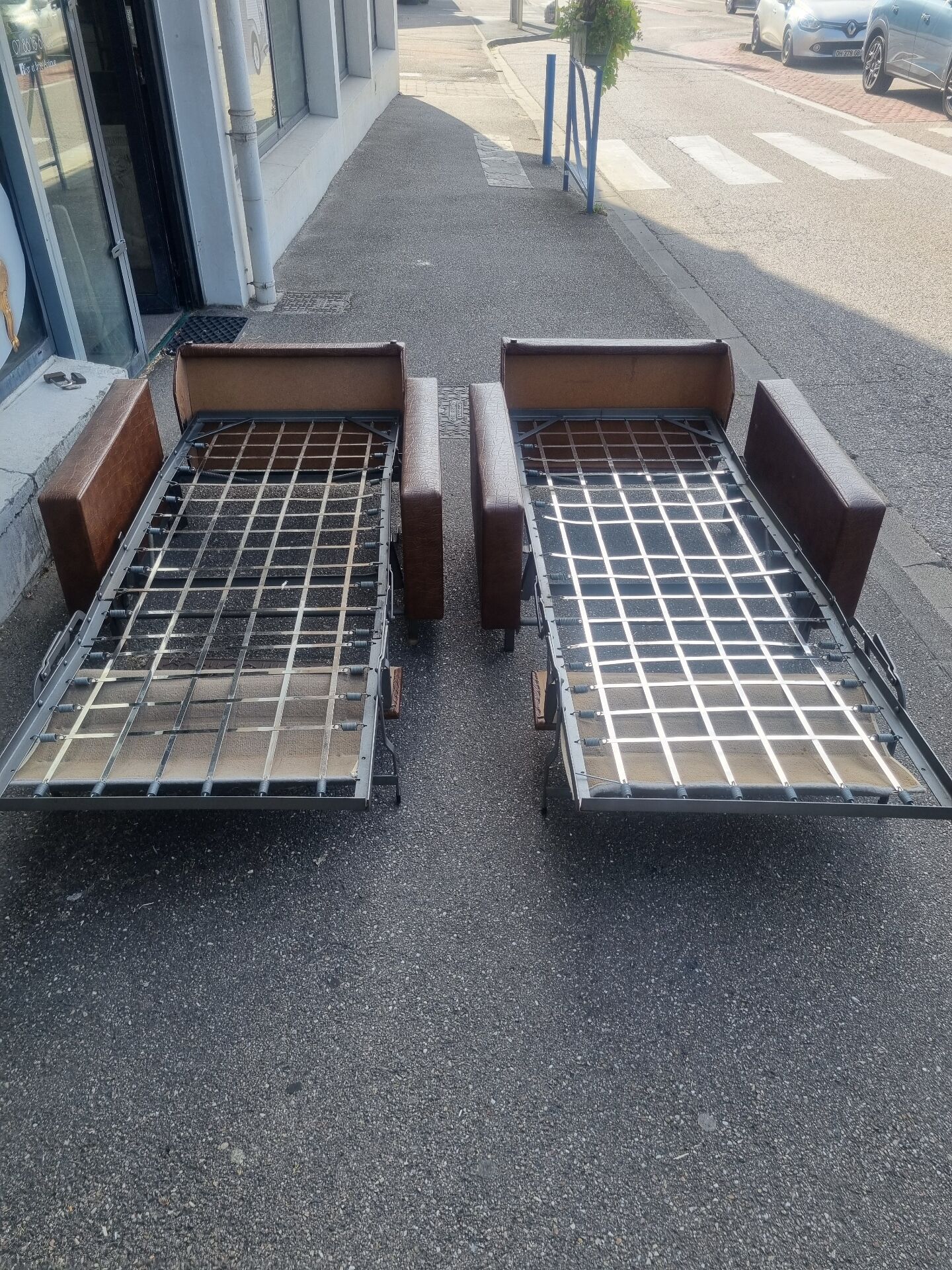 Pair of vintage sofa beds