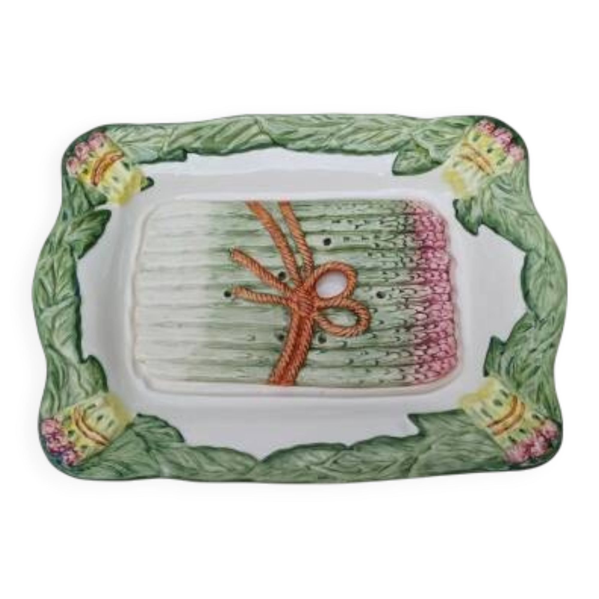 Earthenware asparagus dish
