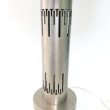 Vintage 70s design lamp in brushed aluminum