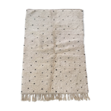 Moroccan Berber carpet Beni Ouarain with black polka dots 170x122cm