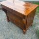 Restoration period walnut chest of drawers with a scroll handle