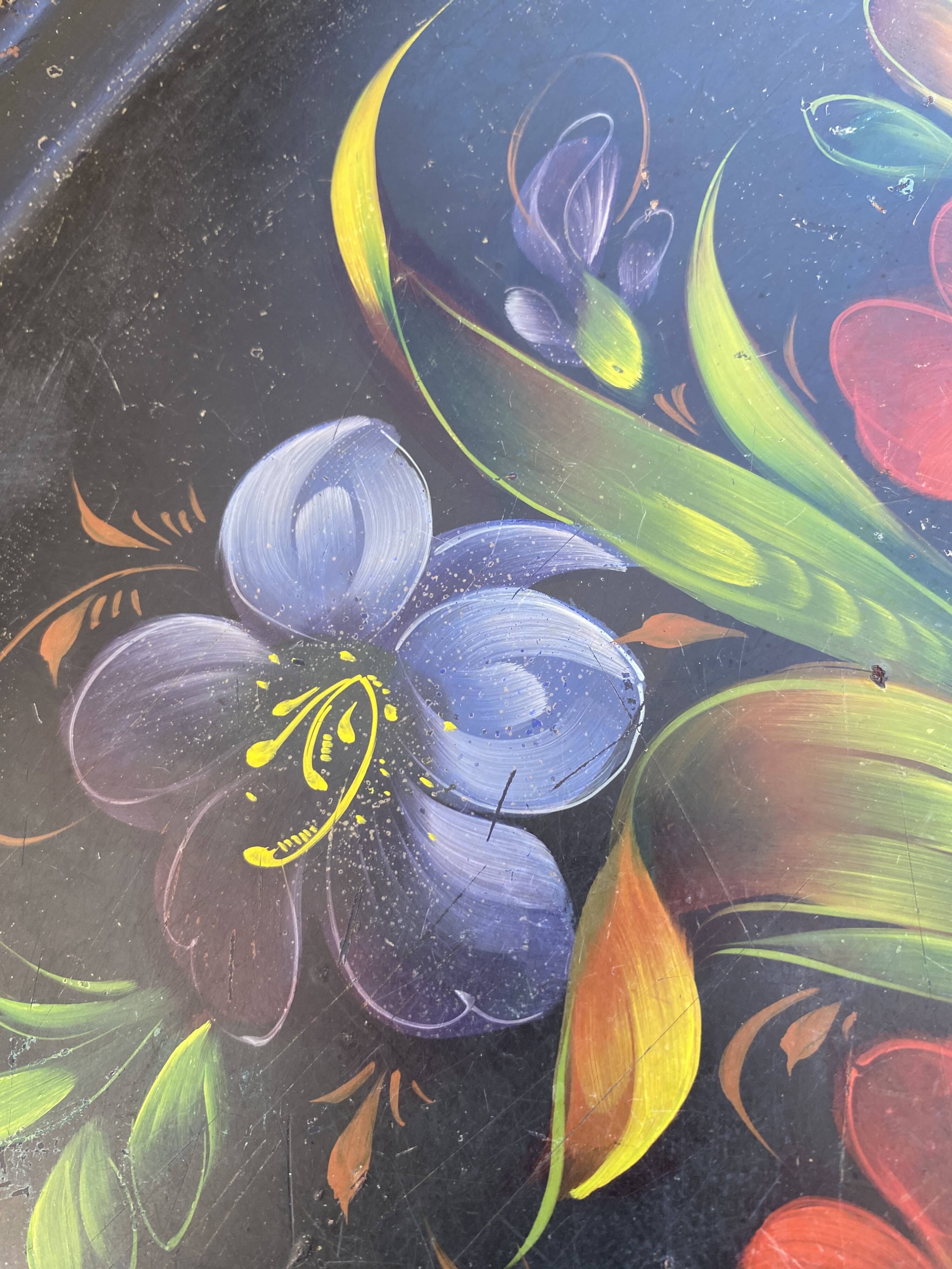 Painted metal tray, 1900