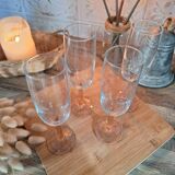 Vintage pink champagne flute Luminarc