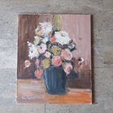 Tableau, peinture d'un bouquet de fleurs par Alain Rousseau