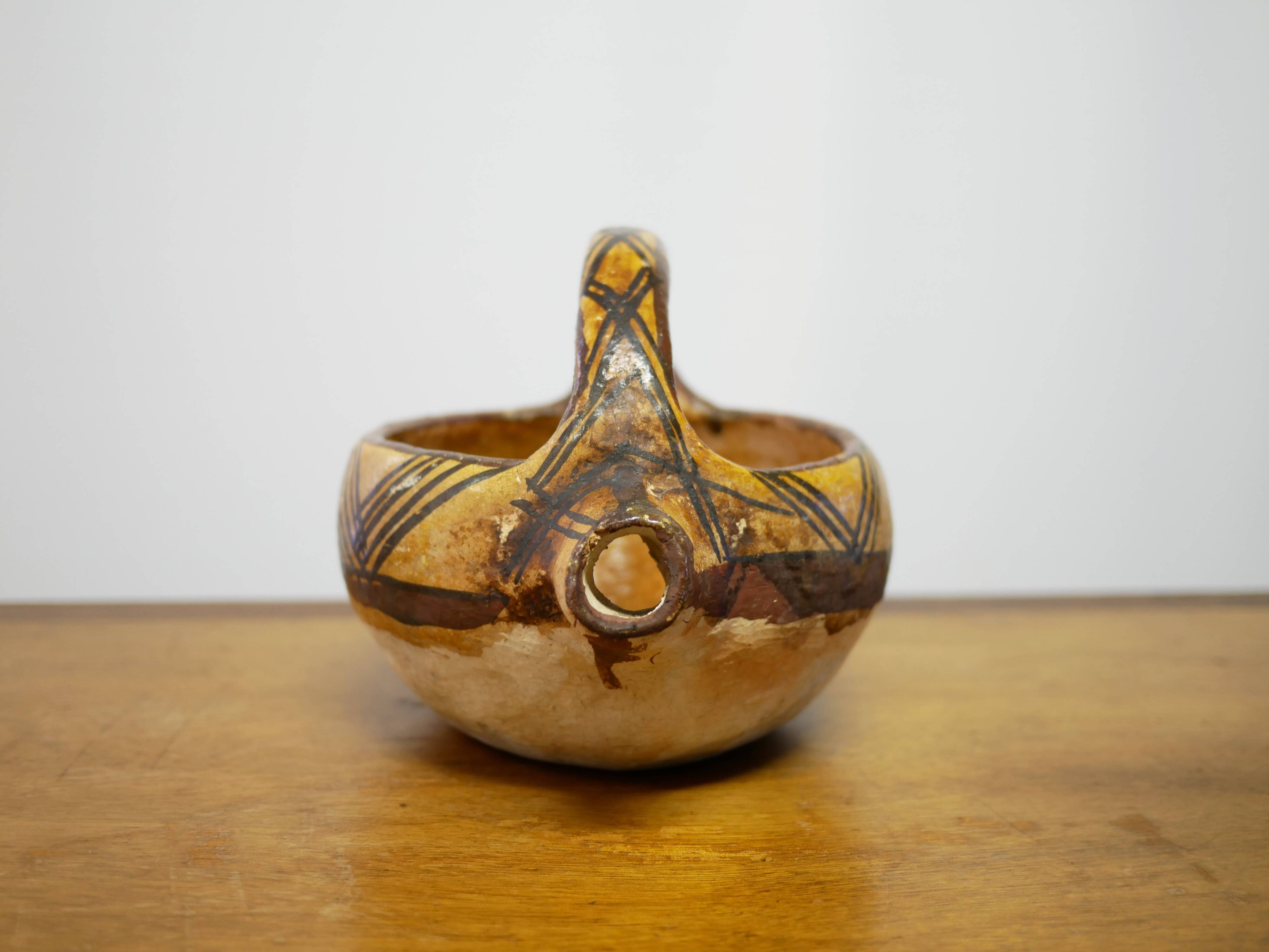 Old Kabyle terracotta broth pot jug