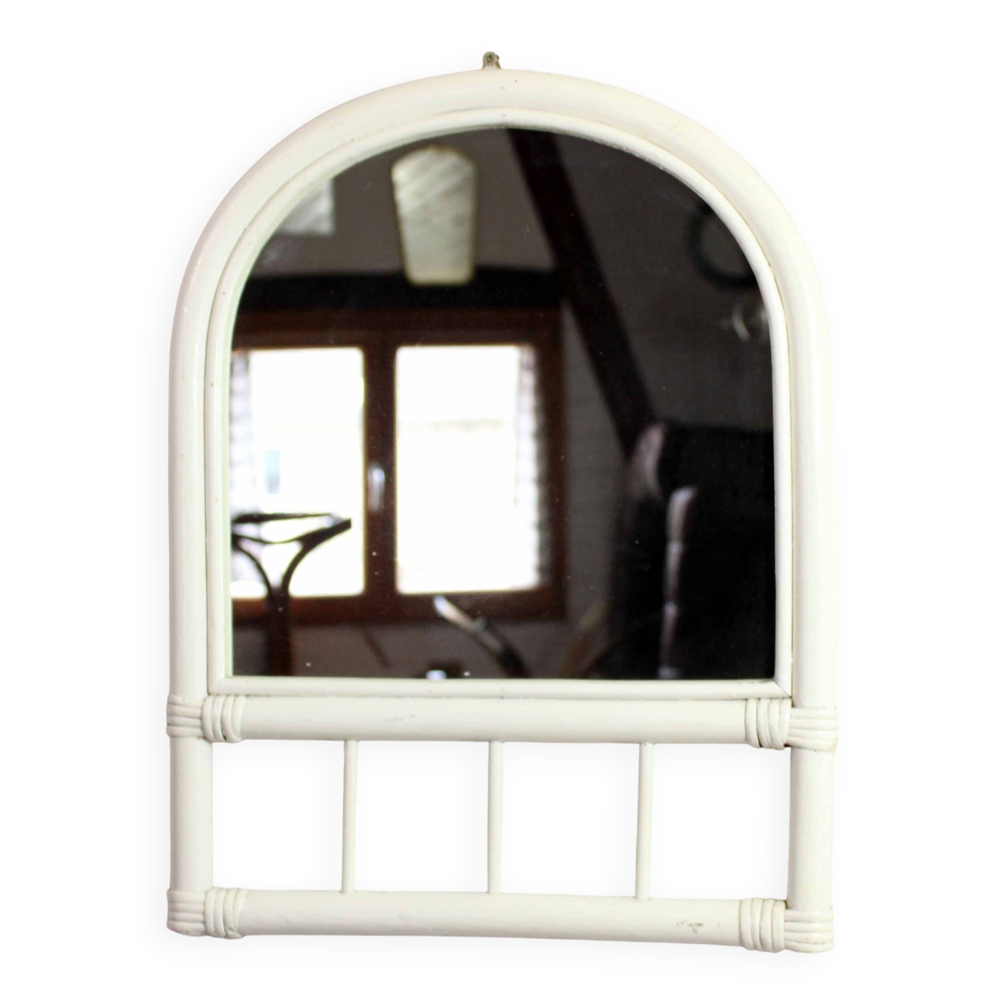 Miroir vintage en rotin