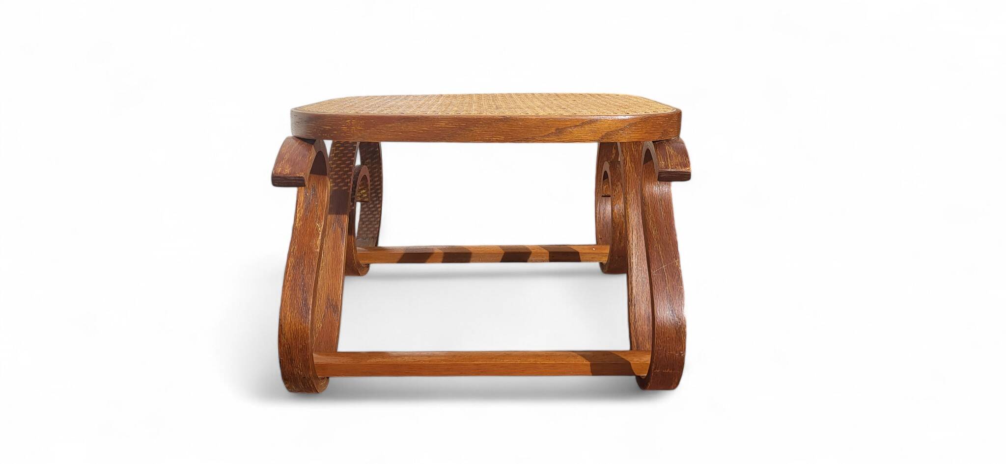 Curved wooden footrest