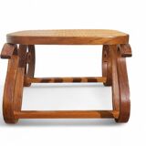 Curved wooden footrest