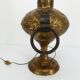 Brutalist lamp in gilded bronze Max BRE 1970