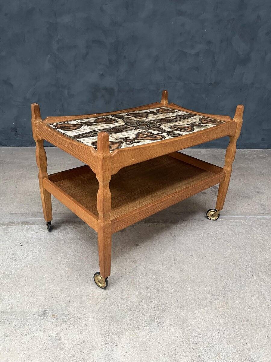 Modern Rolling Table Mid-Century by Henning Kjærnulf, 1960s